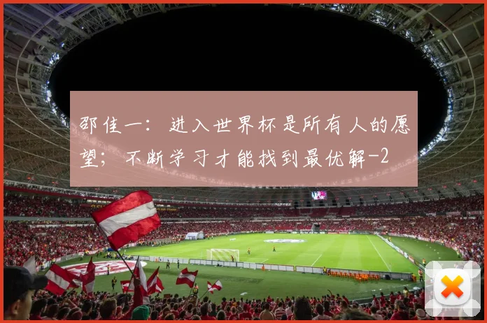 邵佳一:进入世界杯是所有人的愿望;不断学习才能找到最优解